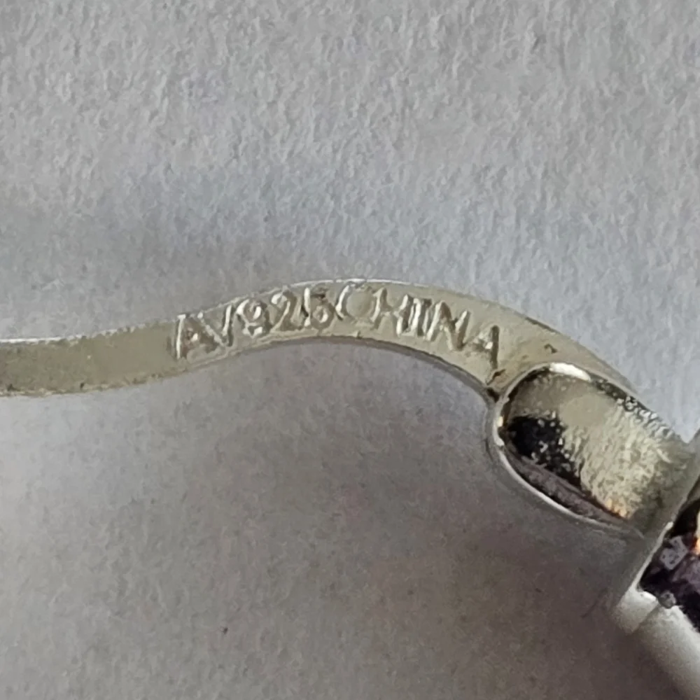 Sterling Silver hoop earrings 925 long elongated tube elegant classic - Picture 7 of 10